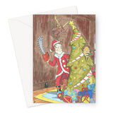 Horror Themed Christmas Card, Treevil Dead