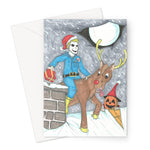 Horror Themed Christmas Card, Halloween Xmas